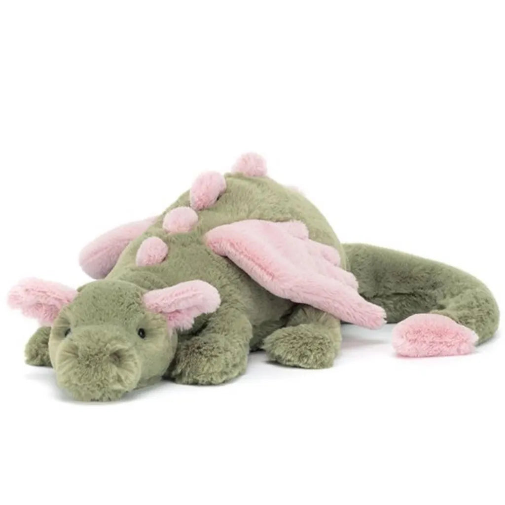 Brinquedo de pelúcia macio – Almofada de dragão, brinquedo de pelúcia de dragão – 60 cm – Fofo e aconchegante – Dinossauro de pelúcia para abraçar – Verde