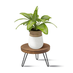 Supporto per piante in legno, supporto rotondo resistente per vasi a 3 gambe per vasi di varie dimensioni, espositore per fiori per casa e giardino, patio interno ed esterno
