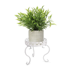 1 suporte de metal para plantas, cor branca (não inclui planta)