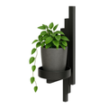 Estante para plantas montado en la pared - Estante de flores colgante - Hecho de metal - Decoración de pared moderna para sala de estar, habitación de adolescente, dormitorio, cocina - 12 x