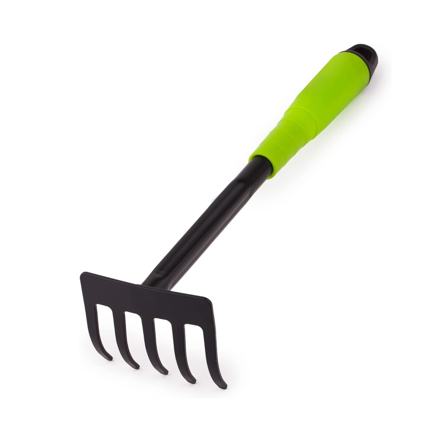 Ancinho pequeno para jardim com 5 palhetas – Ancinho à mão de aço, ferramenta de cuidado do jardim, pega ergonómica, largura de trabalho 85 mm