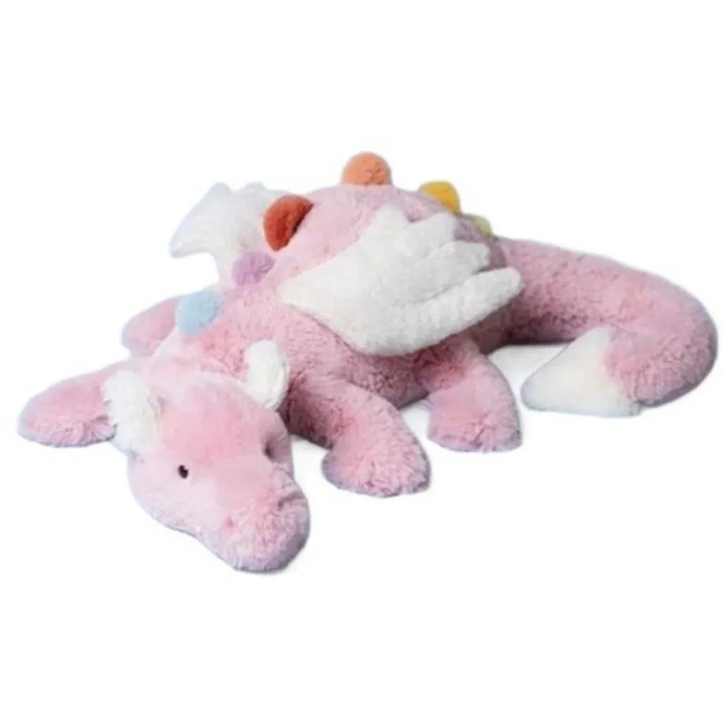Dragão de pelúcia de 50 cm – Almofada de pelúcia em formato de dragão – Rosa claro