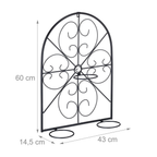 Suporte para vasos, para pendurar 3 vasos de flores de 11,5 cm de diâmetro, de parede, metálico, estilo retro, preto