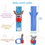 Conjunto de Meias e Pulseira com Chocalho Minicee para Bebês, 4 Peças – Brinquedo Sensorial para Bebês de 0 a 12 Meses – Brinquedo Macio para o Desenvolvimento