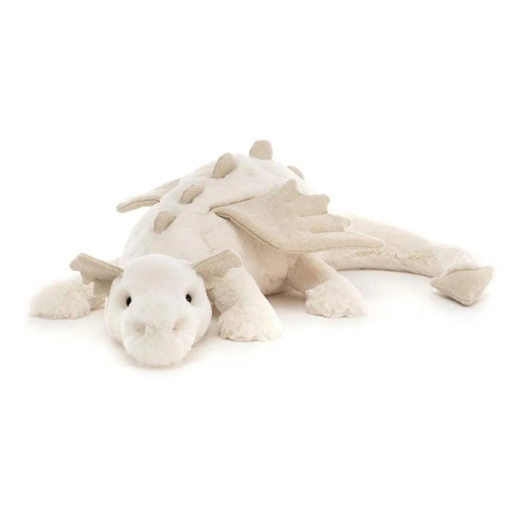 Dragão de pelúcia de 85 cm – Almofada de dragão de pelúcia – Branca