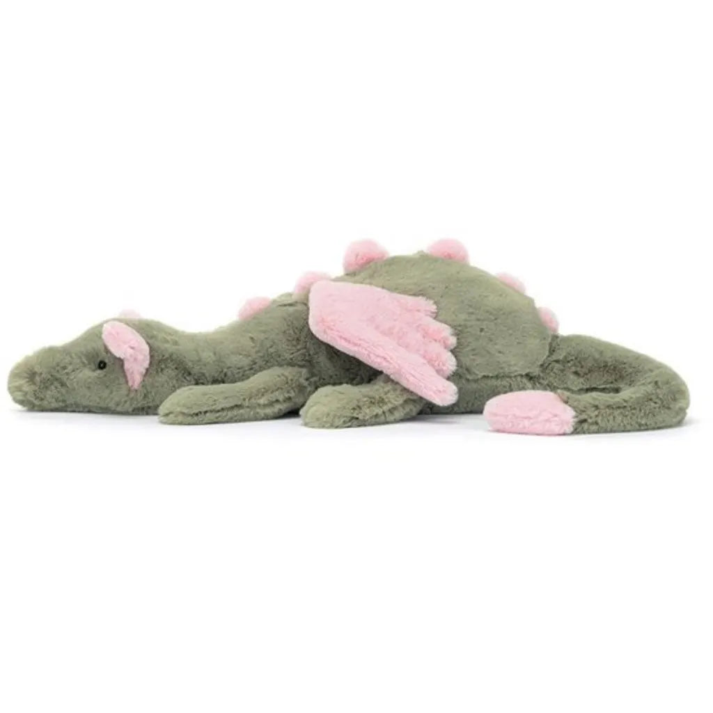 Brinquedo de pelúcia macio – Almofada de dragão, brinquedo de pelúcia de dragão – 60 cm – Fofo e aconchegante – Dinossauro de pelúcia para abraçar – Verde