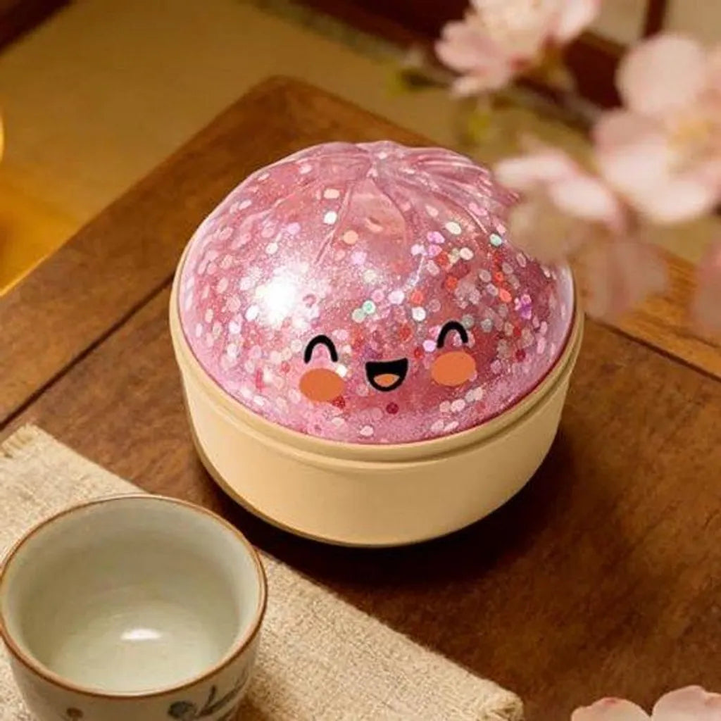 Massa de modelar macia em formato de bolinho com glitter (1 unidade) – Brinquedo antiestresse para aliviar a ansiedade – Brinquedo sensorial de retorno lento – Design de arco-íris