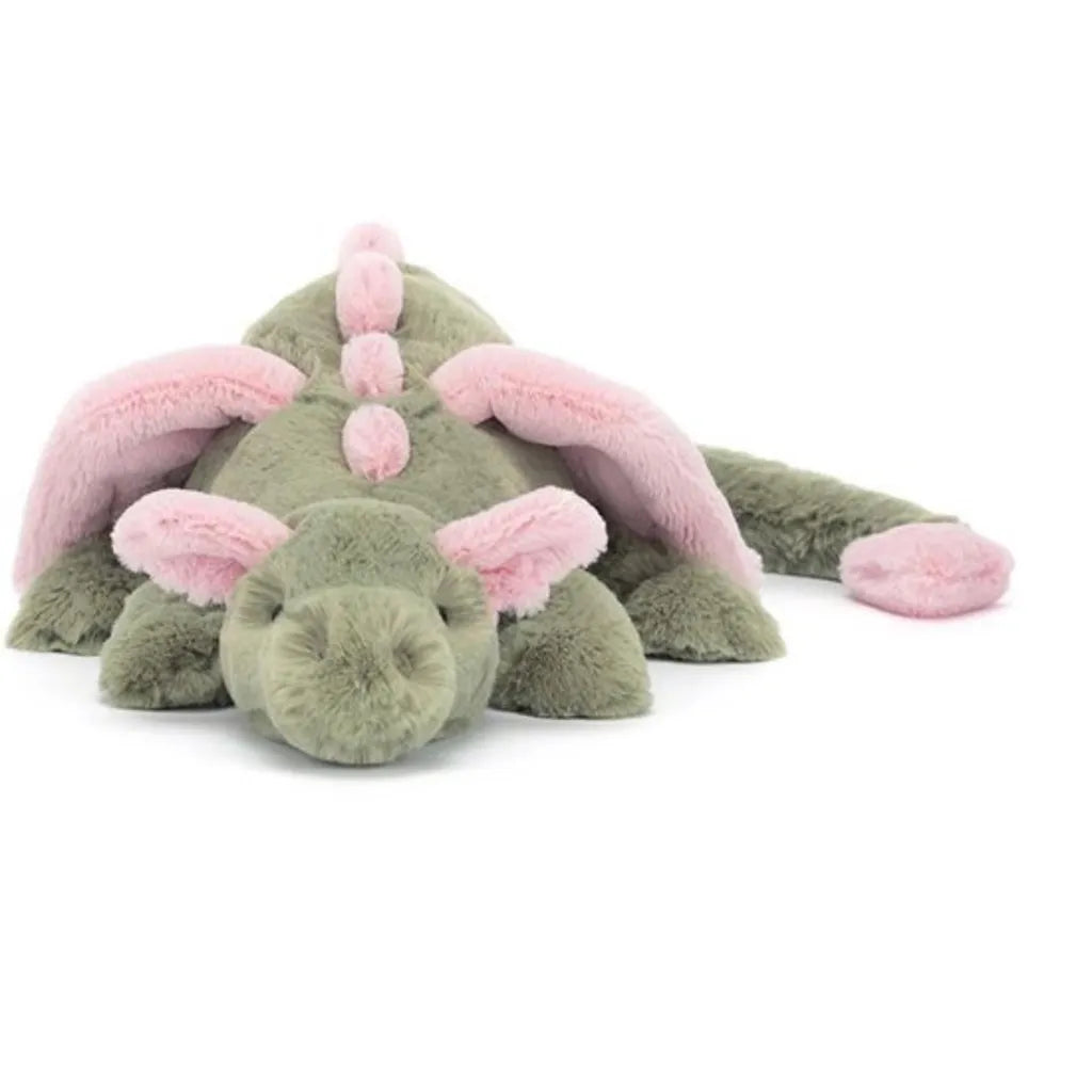 Brinquedo de pelúcia macio – Almofada de dragão, brinquedo de pelúcia de dragão – 60 cm – Fofo e aconchegante – Dinossauro de pelúcia para abraçar – Verde