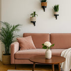 Estante para plantas montado en la pared - Estante de flores colgante - Hecho de metal - Decoración de pared moderna para sala de estar, habitación de adolescente, dormitorio, cocina - 12 x
