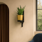 Estante para plantas montado en la pared - Estante de flores colgante - Hecho de metal - Decoración de pared moderna para sala de estar, habitación de adolescente, dormitorio, cocina - 12 x