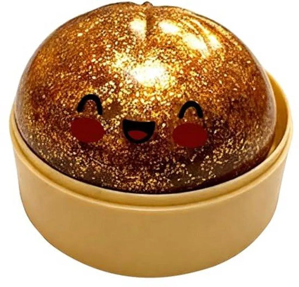 Massa de modelar macia em formato de bolinho com glitter (1 unidade) – Brinquedo antiestresse para aliviar a ansiedade – Brinquedo sensorial de retorno lento – Design de arco-íris
