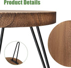Supporto per piante in legno, supporto rotondo resistente per vasi a 3 gambe per vasi di varie dimensioni, espositore per fiori per casa e giardino, patio interno ed esterno