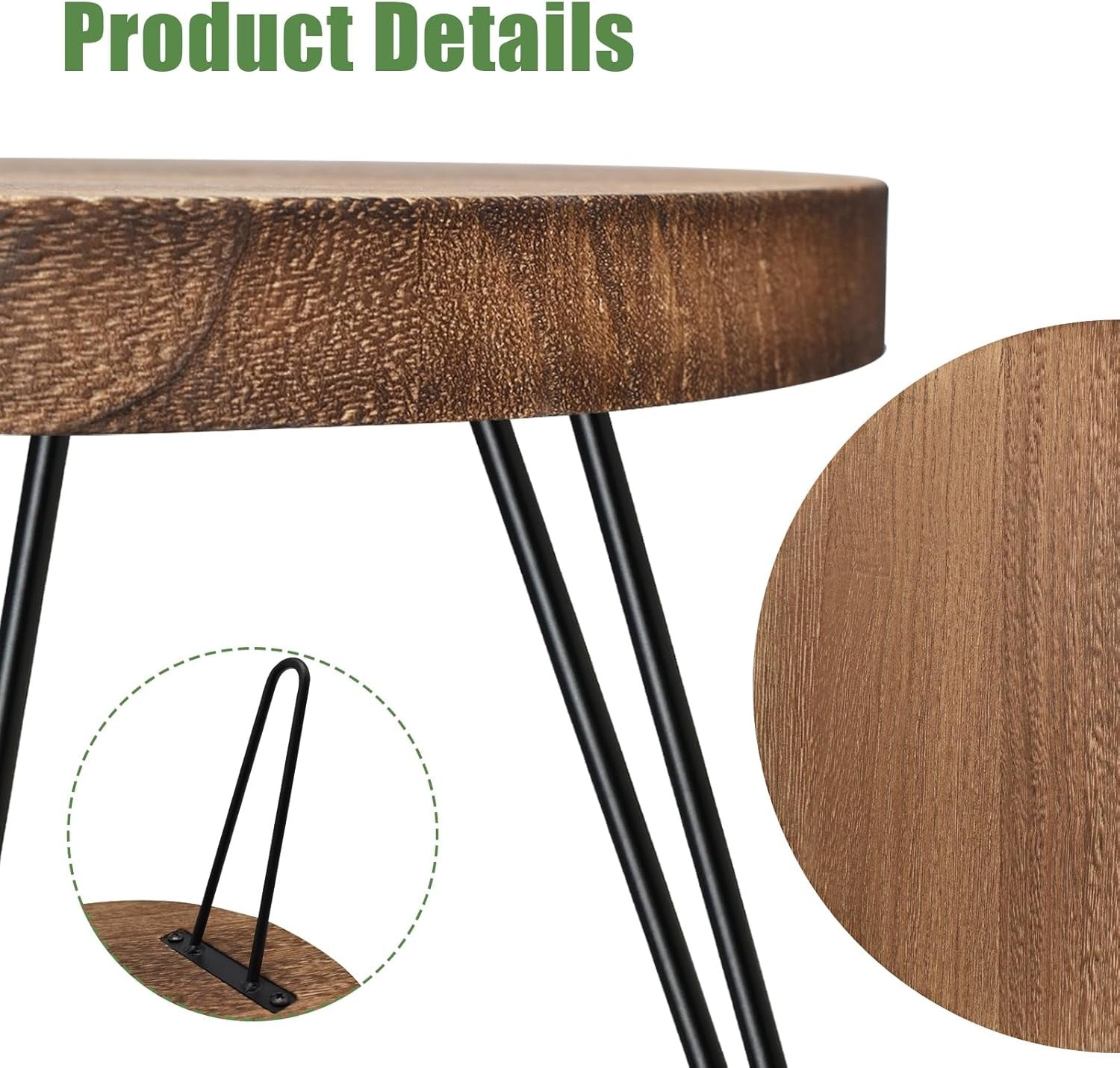 Supporto per piante in legno, supporto rotondo resistente per vasi a 3 gambe per vasi di varie dimensioni, espositore per fiori per casa e giardino, patio interno ed esterno