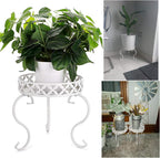 1 suporte de metal para plantas, cor branca (não inclui planta)