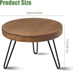 Supporto per piante in legno, supporto rotondo resistente per vasi a 3 gambe per vasi di varie dimensioni, espositore per fiori per casa e giardino, patio interno ed esterno