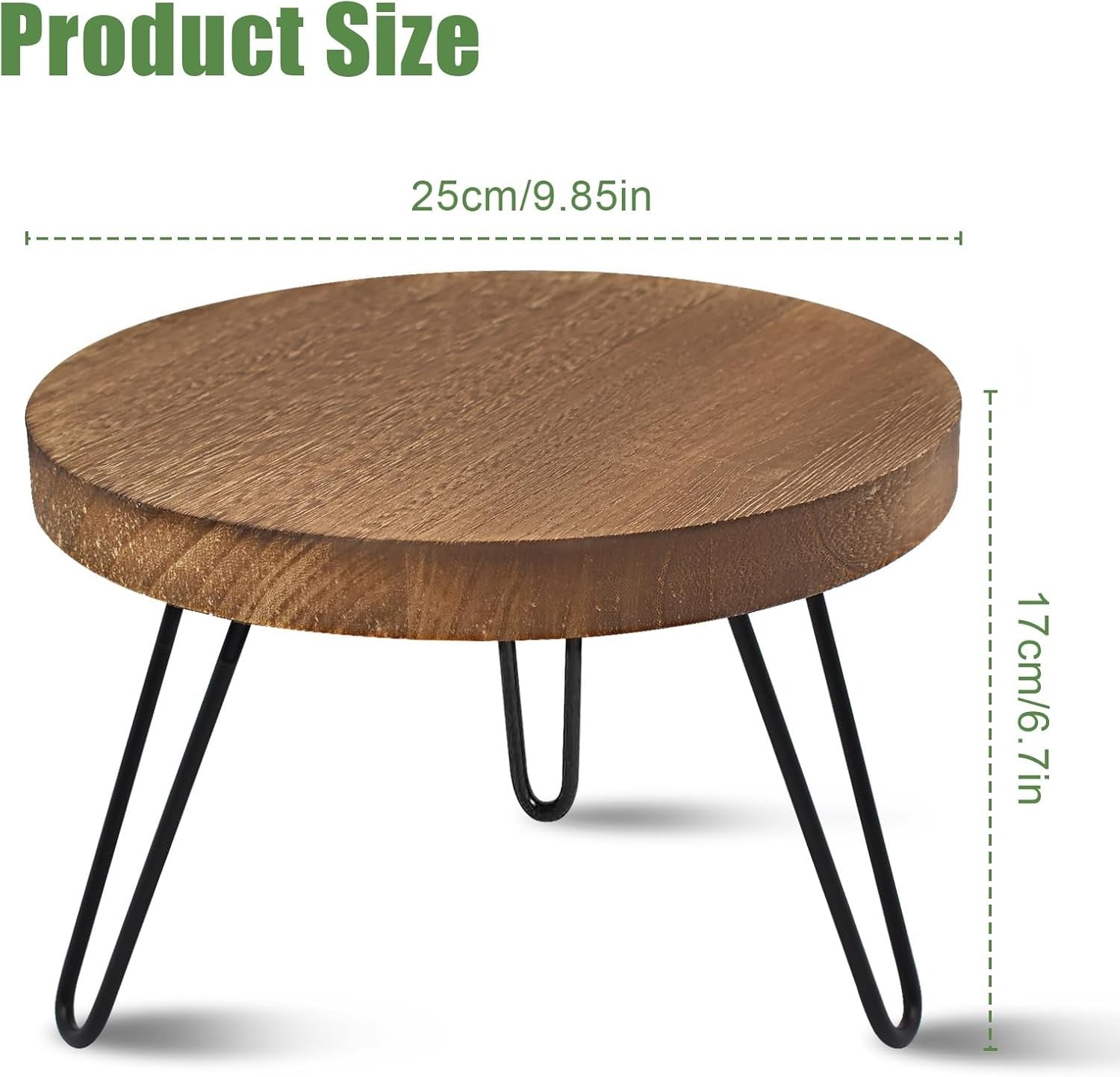 Supporto per piante in legno, supporto rotondo resistente per vasi a 3 gambe per vasi di varie dimensioni, espositore per fiori per casa e giardino, patio interno ed esterno