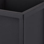 Floreira de metal, 70 x 55 x 20 cm, plantas bancais, sala de estar e cozinha, suporte para vasos retangular, preto