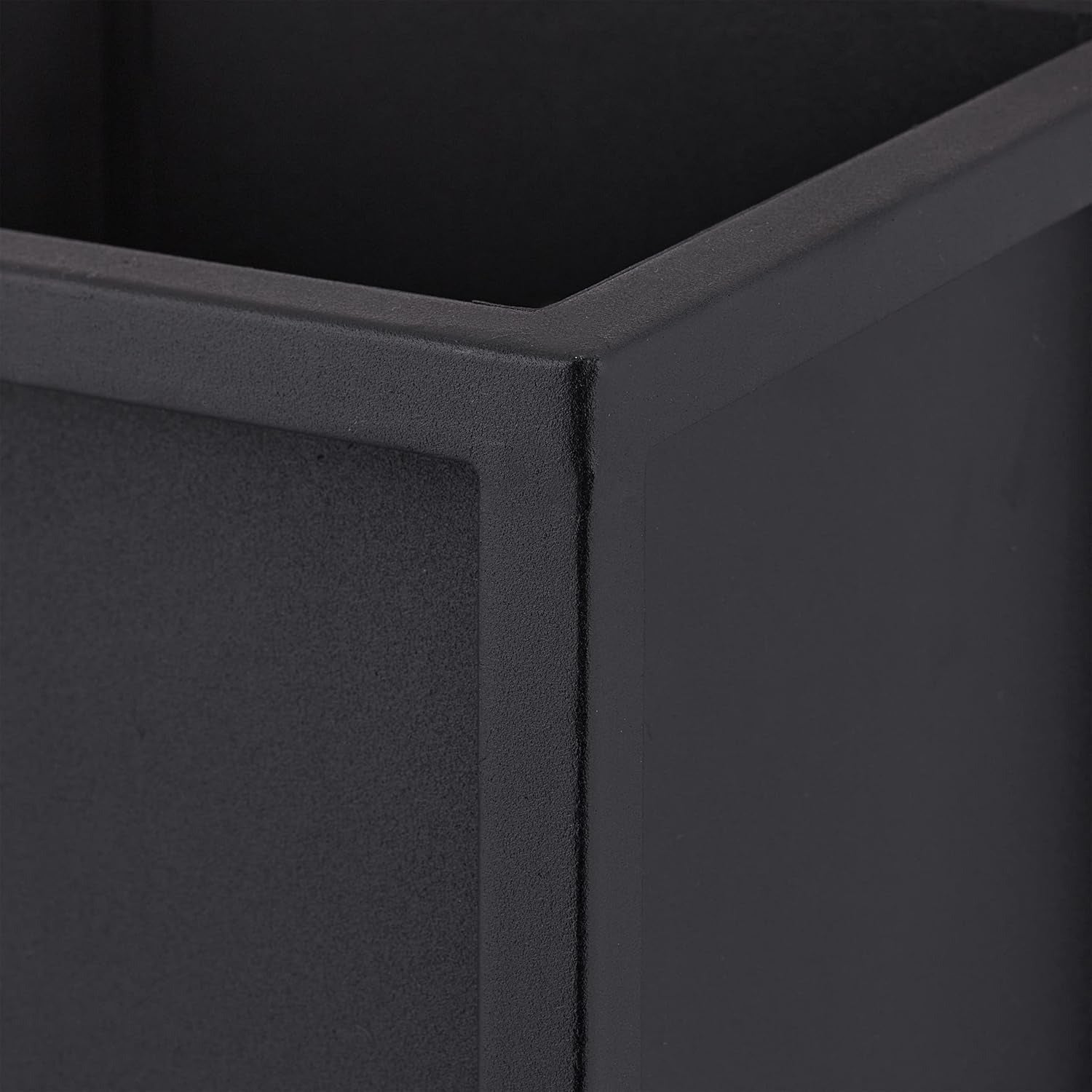 Floreira de metal, 70 x 55 x 20 cm, plantas bancais, sala de estar e cozinha, suporte para vasos retangular, preto