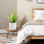 Supporto per piante in legno, supporto rotondo resistente per vasi a 3 gambe per vasi di varie dimensioni, espositore per fiori per casa e giardino, patio interno ed esterno