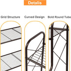 Prateleira para plantas de metal, 3 níveis, suporte para vasos, suporte para vasos para exterior, interior, varanda, jardim, multifuncional com grande capacidade, bronze