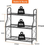 Prateleira para plantas de metal, 3 níveis, suporte para vasos, suporte para vasos para exterior, interior, varanda, jardim, multifuncional com grande capacidade, bronze