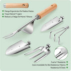 Conjunto de Ferramentas para Jardim 9PC, Conjunto de Jardinagem para Adultos em Aço Inoxidável, Kit de Jardinagem Saco de Jardim, Tesouras de Podar, Pá de Jardinagem, Luvas, Pá Pequena e