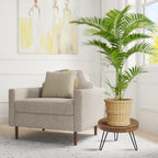 Supporto per piante in legno, supporto rotondo resistente per vasi a 3 gambe per vasi di varie dimensioni, espositore per fiori per casa e giardino, patio interno ed esterno